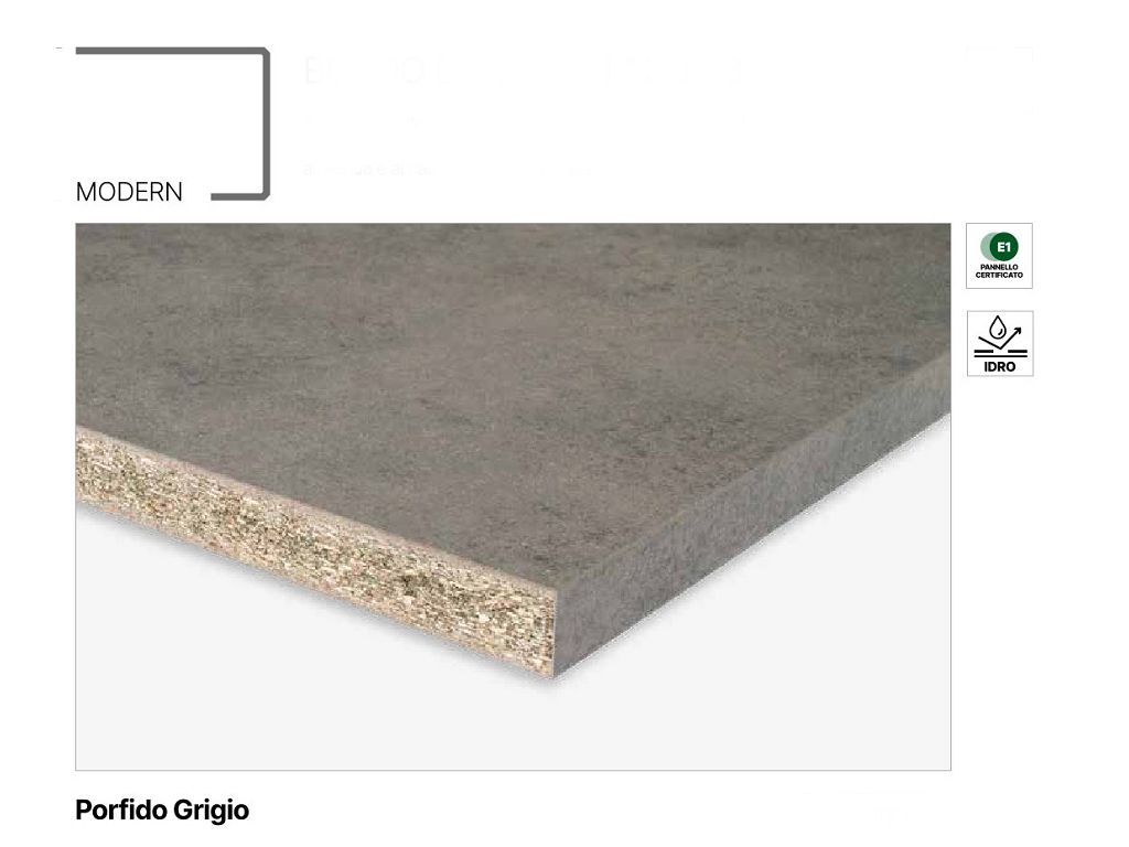 Top Cucina Truciolato Rivestito Laminato HPL Modern mm.3050x600x38 varie finiture   Decorlegno - immagine 3